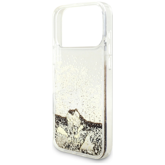 Husă GUESS Liq. Glitter 4 Charms pentru iPhone 17 Pro