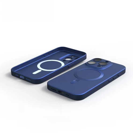 Husă pentru iPhone 16 Pro, ColorMag, pentru MagSafe, albastru închis