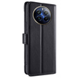 Cu clapetă pentru Realme 12 Pro 5G / 12 Pro+ 5G, Wallet Zipper Pocket, negru