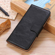 Cu clapetă pentru Samsung Galaxy S25 Edge, Crazy Horse Wallet, negru