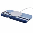 Carcasa pentru iPhone 14, Carbon Fiber MagSafe, albastru