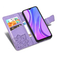 Cu clapetă pentru Xiaomi Redmi 9, Butterfly, violet
