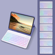 Husă cu tastatură bluetooth iluminată pentru iPad 10.9 2022 (10 gen.), violet