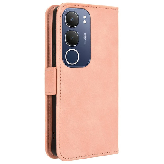 Cu clapetă pentru Vivo Y19s, Card Slot, roz