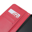 Cu clapetă pentru Oppo A58 4G, Crazy Horse Wallet, roșu
