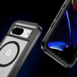 Carcasă cu ramă pentru Google Pixel 8, pentru MagSafe, transparent / negru