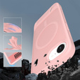 Husă pentru iPhone 16E, Kickstand Matt Case, pentru MagSafe, roz
