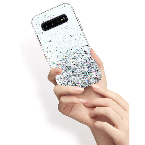 Huse pentru Samsung Galaxy S10 Plus, Glittery, transparentă