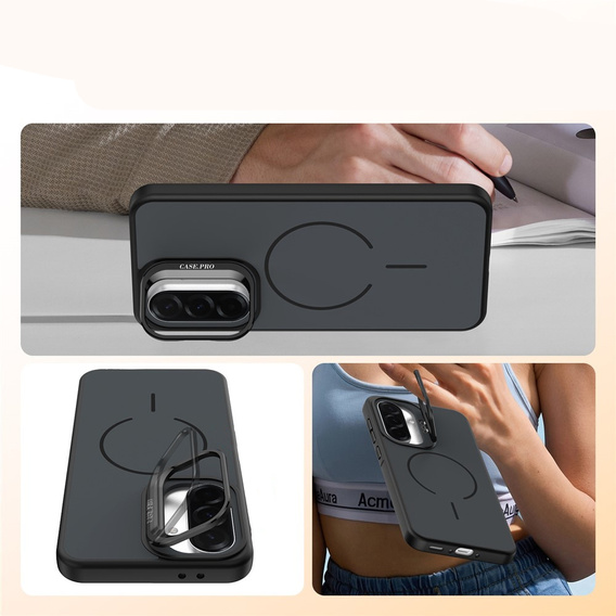 Husă tactilă cu suport MagSafe pentru Samsung Galaxy A57 5G, negru