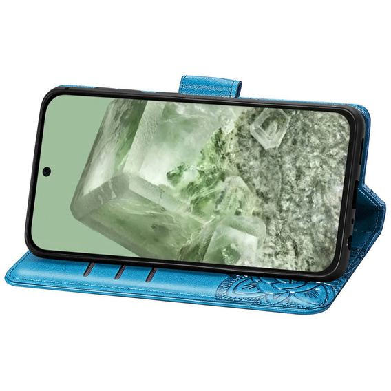 Cu clapetă pentru Google Pixel 8A, Butterfly, albastru