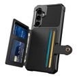 Husa pentru Samsung Galaxy S23 FE, Card Holder Kickstand, negru