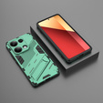 Husa pentru Xiaomi Redmi Note 13 Pro 4G / Xiaomi Redmi Note 14S / Xiaomi Poco M6 Pro 4G, Military kickstand, verde