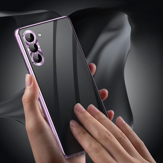 Husa pentru Samsung Galaxy S23, Magnetic Dual Glass, violet