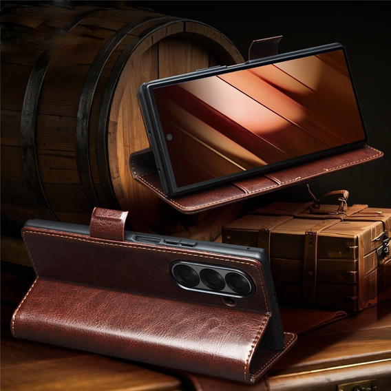 Carcasă portofel din piele cu funcție de suport pentru Samsung Galaxy Z Fold7