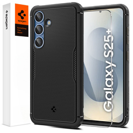 Carcasa Spigen pentru Samsung Galaxy S25+ Plus, Core Armor MagSafe, negru + 9H Tempered Glass