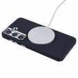 Carcasa pentru Samsung Galaxy S25+ Plus, Carbon Fiber MagSafe, negru