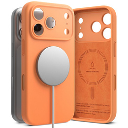 Carcasă Ringke pentru iPhone 17 Pro Max, Silicone Magnetic MagSafe, Tangerine
