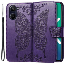 Cu clapetă pentru Realme 10 4G, Butterfly, violet