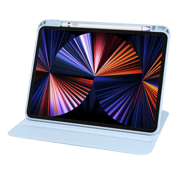Husă pentru iPad Pro 11" 2022/2021/2020 (4/3/2 gen.), cu spațiu pentru stylus, rotativ la 360 °, albastru