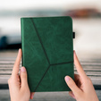 Husă pentru Samsung Galaxy Tab A9+, Classic, cu spațiu pentru stylus, verde
