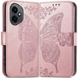 Cu clapetă pentru Honor 400 5G, Butterfly, roz rose gold