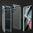 Husa pentru Samsung Galaxy S23 Ultra, Magnetic Dual Glass, verde