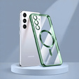 Husă pentru Samsung Galaxy A15 4G/5G, Electro MagSafe, verde + Sticlă pentru ecran