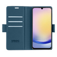 Husă pentru Samsung Galaxy A25 5G, ERBORD Glossy Litchi, portofel cu clapetă, albastru