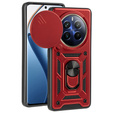 Husă blindată pentru Realme 12 Pro 5G / 12 Pro+ 5G, CamShield Slide, roșu