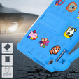 Husă pentru copii pentru Lenovo Tab M10 10.1 Gen 3 TB-328FU/TB-328XU, Cute Patterns, cu suport, albastru