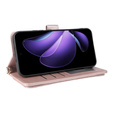 Carcasă cu clapetă pentru Oppo Reno 13 5G, Crossbody Leather Wallet, roz