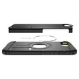 Carcasa Spigen pentru iPhone 16E, Tough Armor Mag MagSafe, negru + 9H Tempered Glass