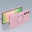 Carcasă pentru Samsung Galaxy A56, ColorMag, pentru MagSafe, roz + sticlă călită 9H
