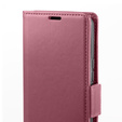 Husă pentru Samsung Galaxy A36, ERBORD Glossy Litchi, portofel cu clapetă, roșu