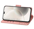 Cu clapetă pentru Honor 400 Lite, Butterfly, roz rose gold