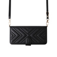 Carcasă cu clapetă pentru Samsung Galaxy S25 Edge, Crossbody Leather Wallet, negru