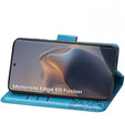 Cu clapetă pentru Motorola Edge 60 / 60 Fusion, Butterfly, albastru