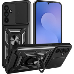 Husă blindată pentru Samsung Galaxy S25 FE, CamShield Slide, negru