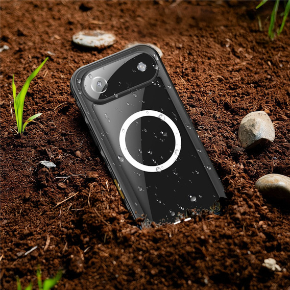 Husă pentru iPhone Air, impermeabilă IP68, SHELLBOX MagSafe, negru