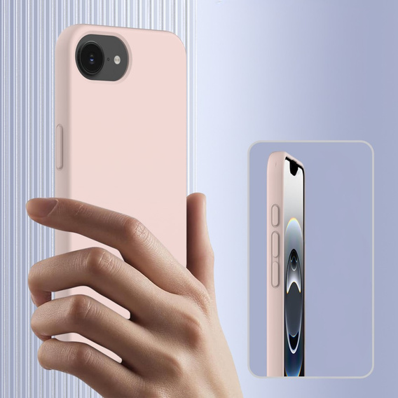 Huse pentru iPhone 16e, Silicone MagSafe, roz