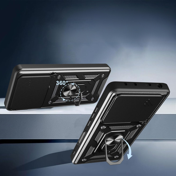 Husă blindată pentru Honor 400 Lite, CamShield Slide, negru