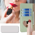 Carcasă flip pentru Samsung Galaxy A56 5G, Wallet Zipper Pocket, cu oglindă, verde