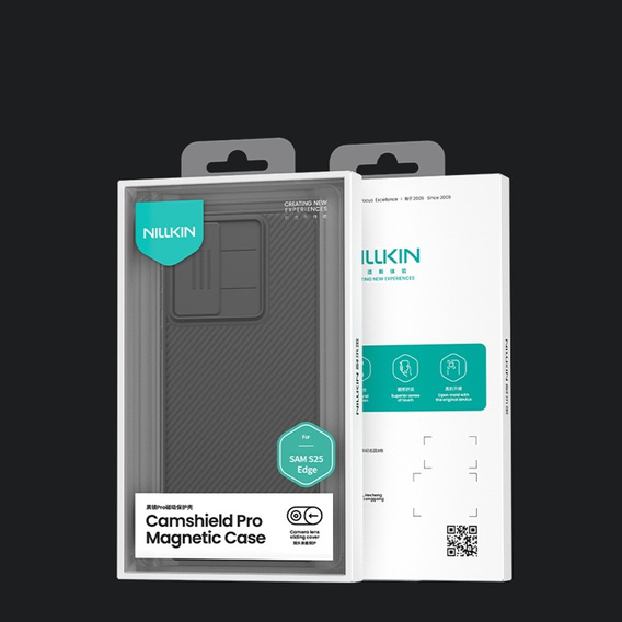 Carcasa Nillkin pentru Samsung Galaxy S25 Edge, CamShield Pro MagSafe, negru