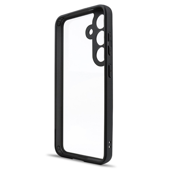 Carcasă pentru Samsung Galaxy S24+ Plus, Fusion Hybrid, cu protecție pentru camera foto, transparent / negru