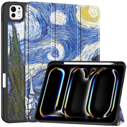 Husă pentru iPad Pro 11 2024, Smartcase, oil painting