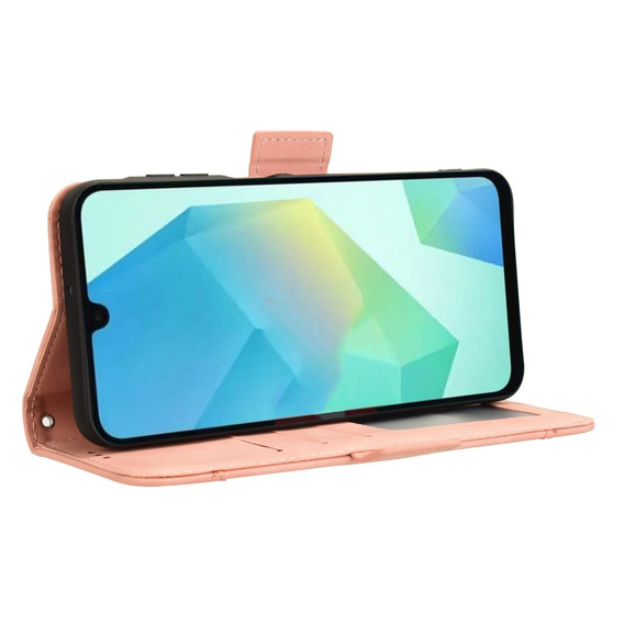 Cu clapetă pentru Samsung Galaxy A16, Card Slot, roz