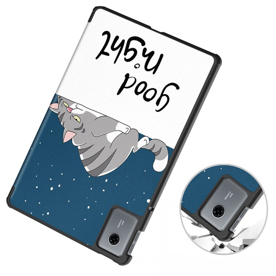 Husă pentru Lenovo Idea Tab 11" 2025 TB336FU TB336ZU, cu funcție de suport, Smartcase, Sleeping Cat