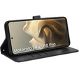 Husa cu clapetă pentru Motorola Edge 60 Pro, Wallet Rhombus, negru