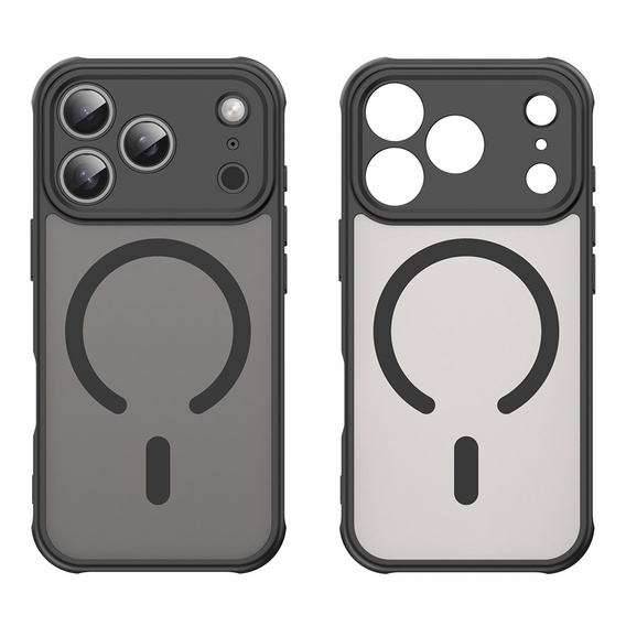 Husă mată pentru iPhone 17 Pro, pentru MagSafe, cu protecție pentru cameră, negru