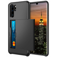 Huse pentru Huawei P30 Pro, Sliding Card Holder, negru